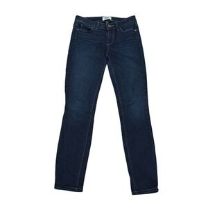 Paige Verdugo Ankle Skinny Jeans Dark Indigo Blue Stretch Denim Womens Size 27